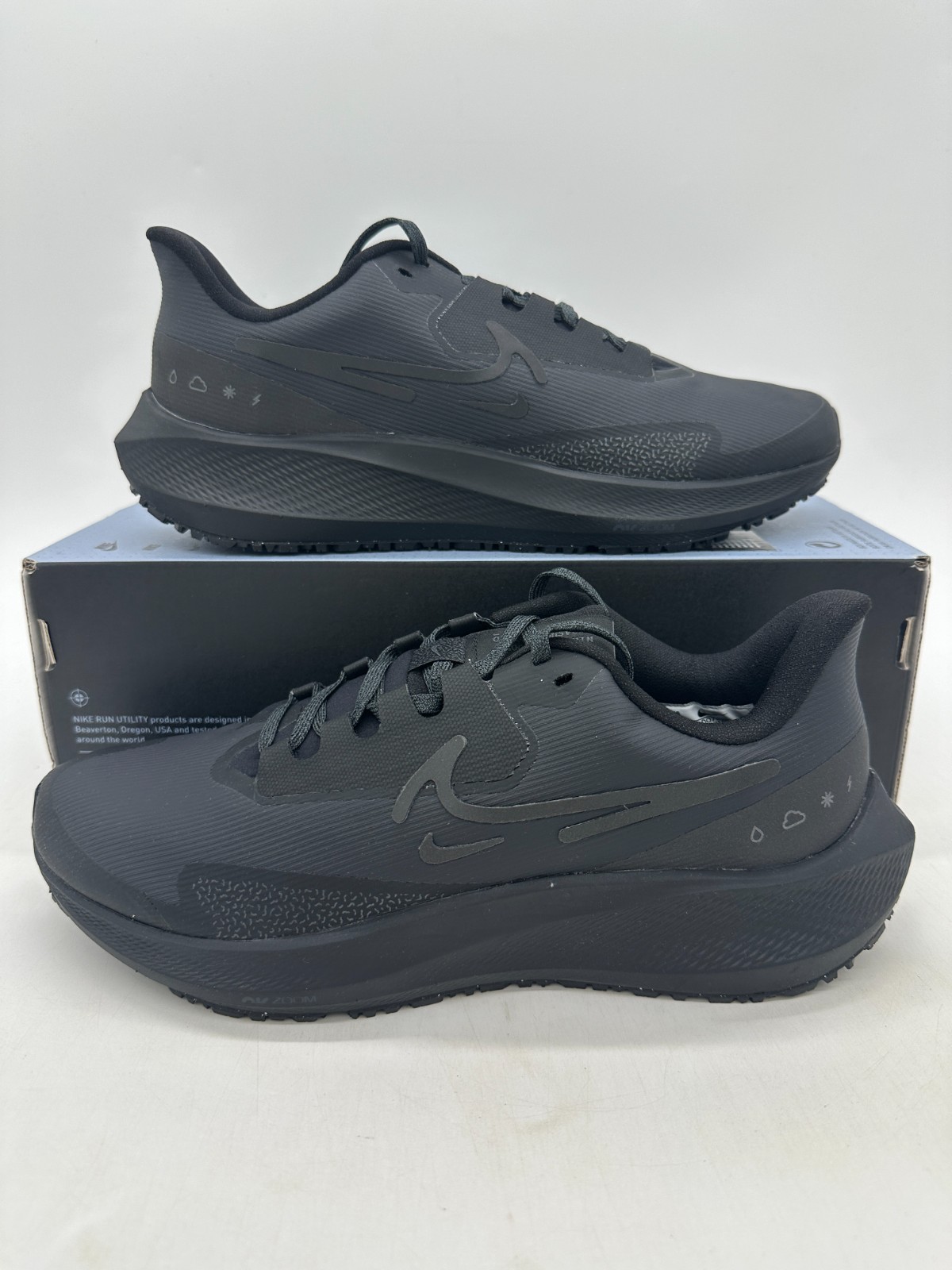 Nike Air Zoom Pegasus 39 Shield Women's Size 12 Mens 10.5 Black Shoes DO7626 001