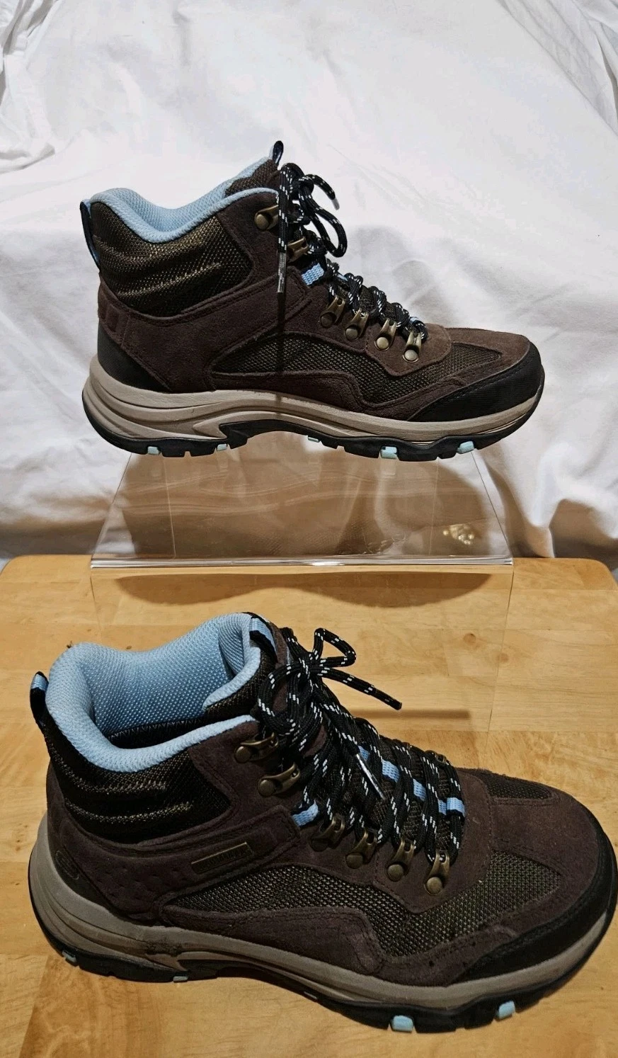 Skechers Relaxed Fit Trego Base Camp Hiking Boot Waterproof Womens US Size 7.5