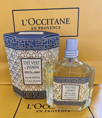 L'Occitane The Vert Eau de Toilette Jasmine & Green Tea, 3.4 fl oz  NIB RARE