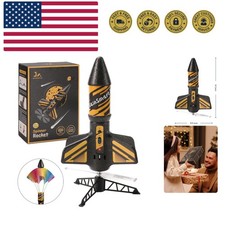 Rocket Launcher for Kids, 200 Feet of Flight Altitude, Motorized Air Rocket w...