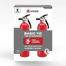 Kidde Home (1-A:10-B:C) Class ABC 3.9 (lb.) Fire Extinguisher 21030932 (2-Pack)