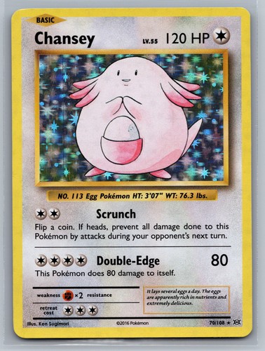 Chansey 70/108 XY Evolutions Holo Rare