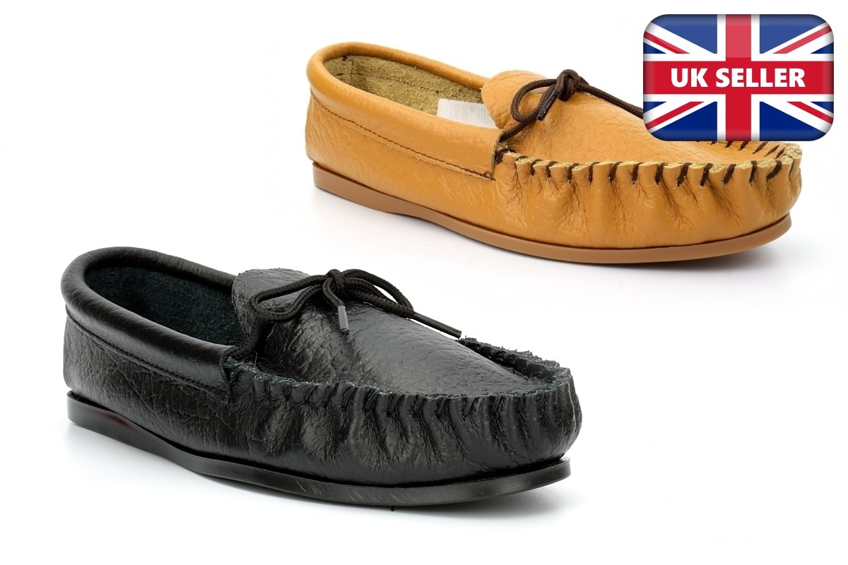 SAOLA Mocassino uomo pantofole in pelle ciabatte da uomo morbide tomaia in pelle suola esterna