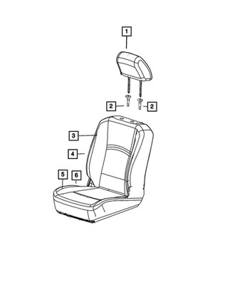 Genuine Mopar Front Seat Back Cover Left 7HH71TX7AA