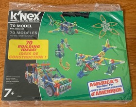 Kinex Knex K'Nex Pieces Lot 2lbs Rods Connectors Wheels Etc.  & 70 Models Manual