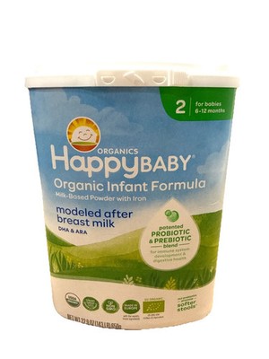 Happy Baby Organics Infant Formula Stage 2, 22.9 OZ, 08/28/2026, Choose Quantity