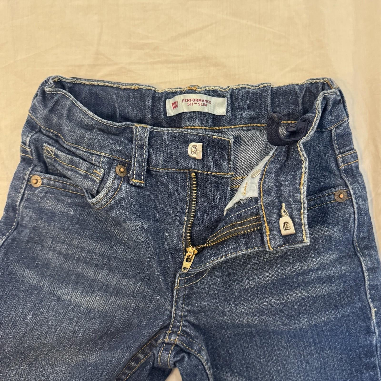 Levis 511 Jeans Boys Slim 5 Performance Stretch Denim Kids Regular 4-5Years thumbnail 4