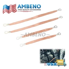 4x Engine Ground Strap Copper Cable For Truck Car Firewall Engine Body Frame Kit