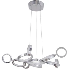 Craftmade 47191-CH-LED Mira LED 27.75 inch Chrome Chandelier Ceiling Light