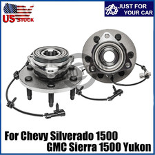 Pair Front Wheel Bearing Hub For Chevy Silverado Gmc Sierra 1500 Tahoe 4x4 4wd