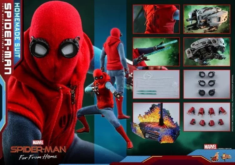 Hot Toys MMS552 Spider-Man (Homemade Suit Version) 1/6 Action