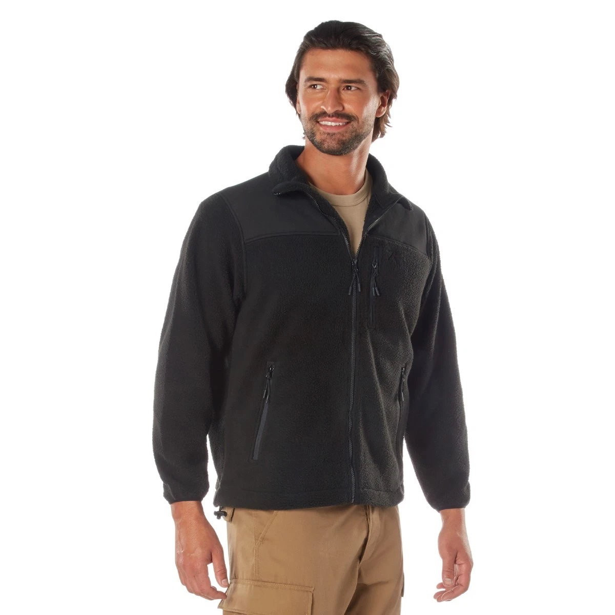 ROTHCO TRAILSMAN SHERPA FLEECE JACKET BLK (MWA000184)