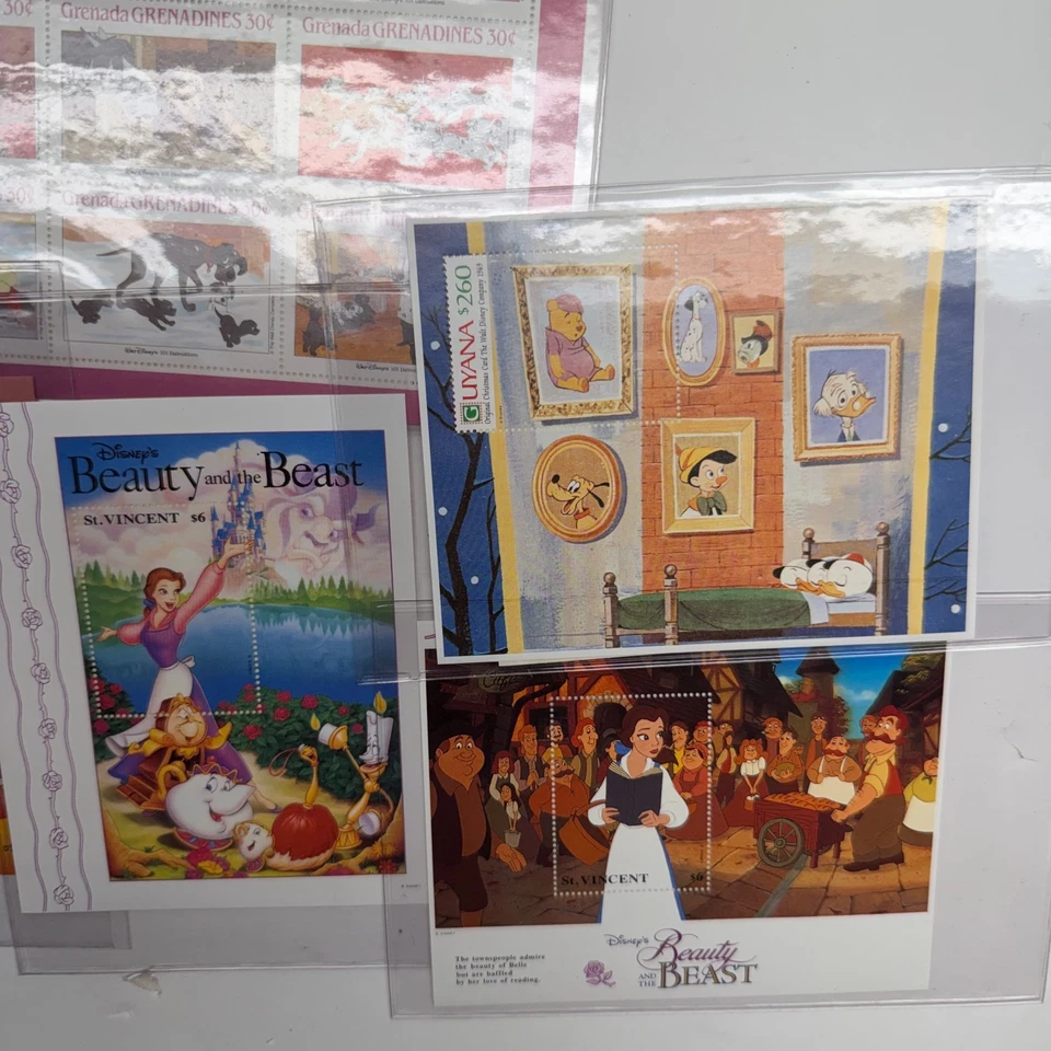 Colección Rara de 20+ Hojas de Sellos WALT DISNEY Sociedad Internacional de Coleccionistas Foto 2 de 4