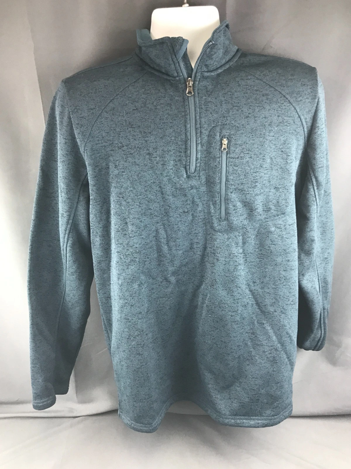 Magellan Outdoors Men's Blue Full Zip Fleece Jacket w/ Pockets Size Medium image 1