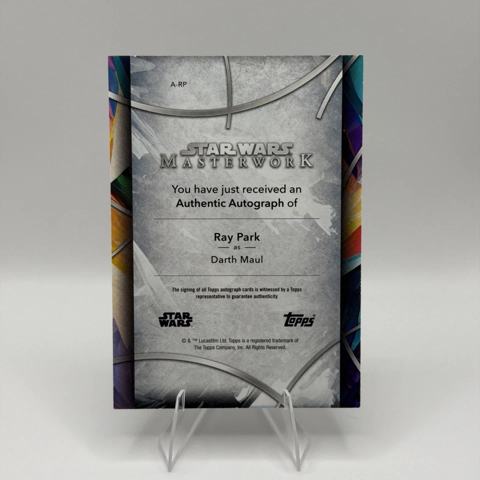 2024 Topps Star Wars Masterwork Ray Park as Darth Maul Auto A-RP - Image 4 of 4