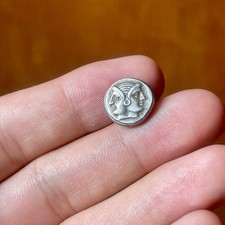 Ancient Roman Old Coated Coin Rare Small Cleaned Coin In good condition