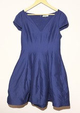 Heritage Halston Dress – Blue – Size 12 – V-Neck Cap Sleeve