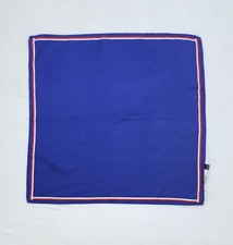 CLASSIC men  s Silk Satin Hand Made Pocket Square handkerchief In Blue 20"/21"