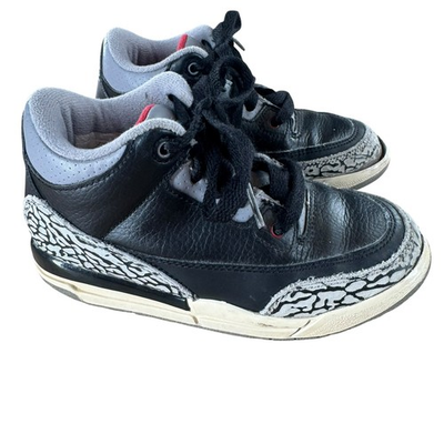 #ad Air Jordan 3 Retro PS 2011 Toddler Size 11C Black Varsity Red Cement 429487 010 $19.94