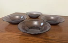 Pyrex Glass Purple Amethyst Swirl Festiva Bowls 7.5" Set of 4