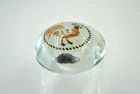 Vintage Blenko Glass Paperweight - 82C - Rooster