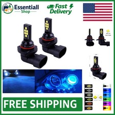 2x HB3 H10 9005 LED Fog Light Bulbs - Bright Ice Blue, 50k Hour Lifespan