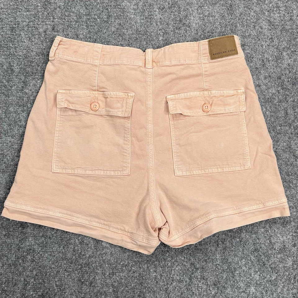 Pantalones Cortos American Eagle 90s Boyfriend Talla 8 Tiro Alto Bolsillos Elastizados Melocotón Foto 2 de 4