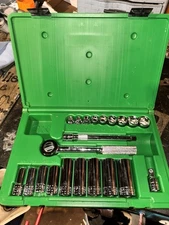 21pcs  S&K Tools *USA* Chrome ratchet & Extensions, Standard &  Deep Sockets NEW