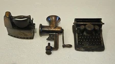 Vtg Lot of 3 Durham Industries Diecast Miniature Metal Collectibles typewriter