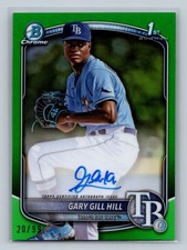 Gary Gill Hill 2025 Bowman Chrome 1st Green Refractor Auto /99 #CPA-GG Rays