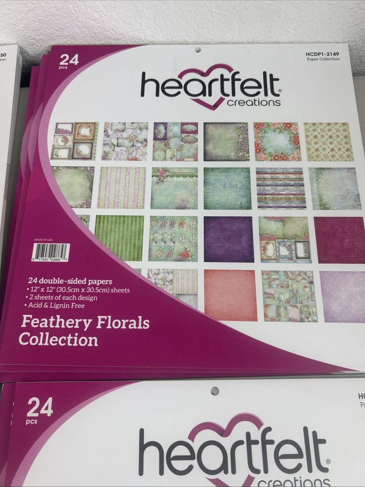 Heartfelt Creations Set Of 9 Collection 24 Pages 12 x 12 Paper Pad Pick One - Image 3 of 4