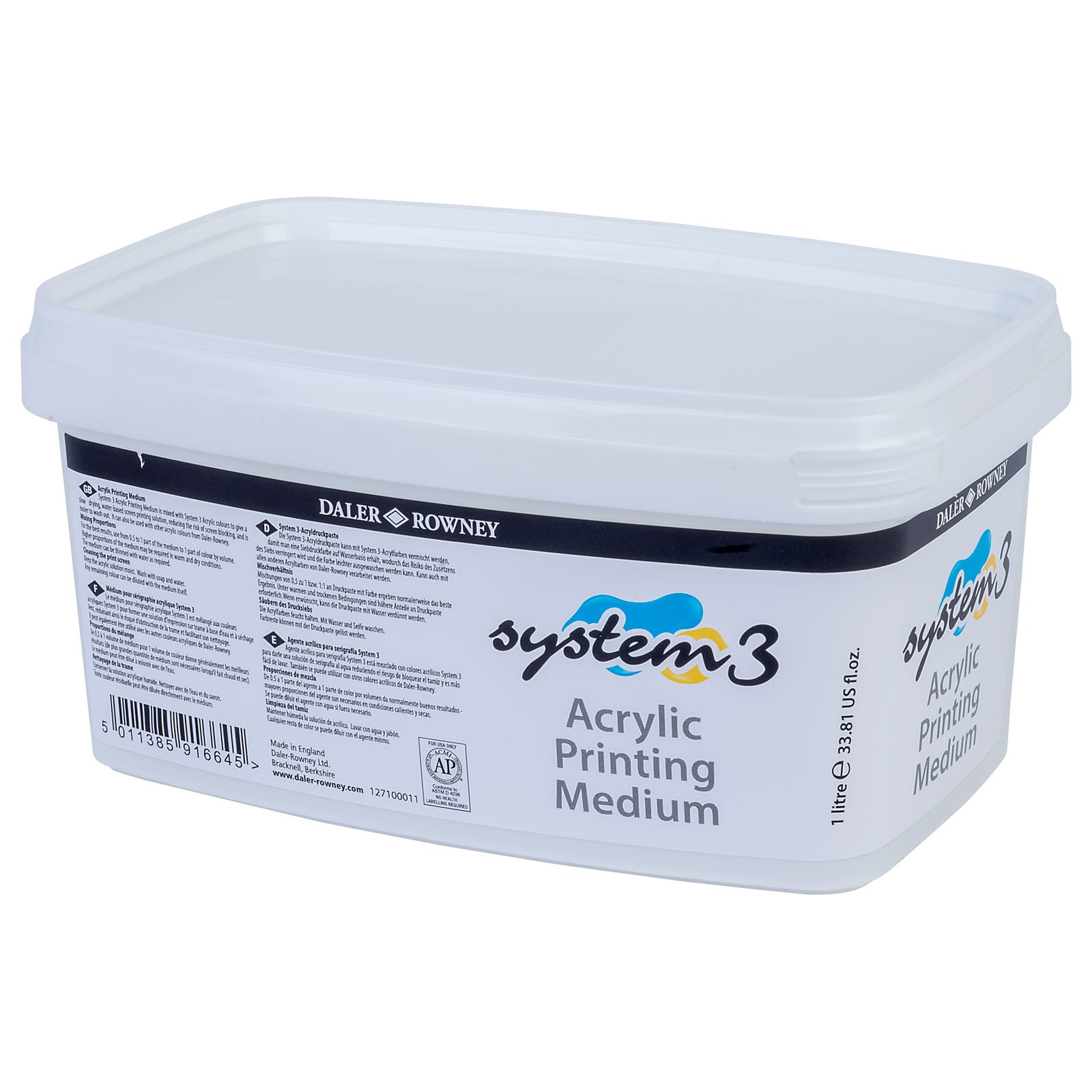 Daler Rowney System 3 Screen Printing Medium 1L