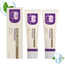 2 Pack Whitening Toothpaste for Fresh Breath & Stain Removal, Minty Gel 3.5 Oz