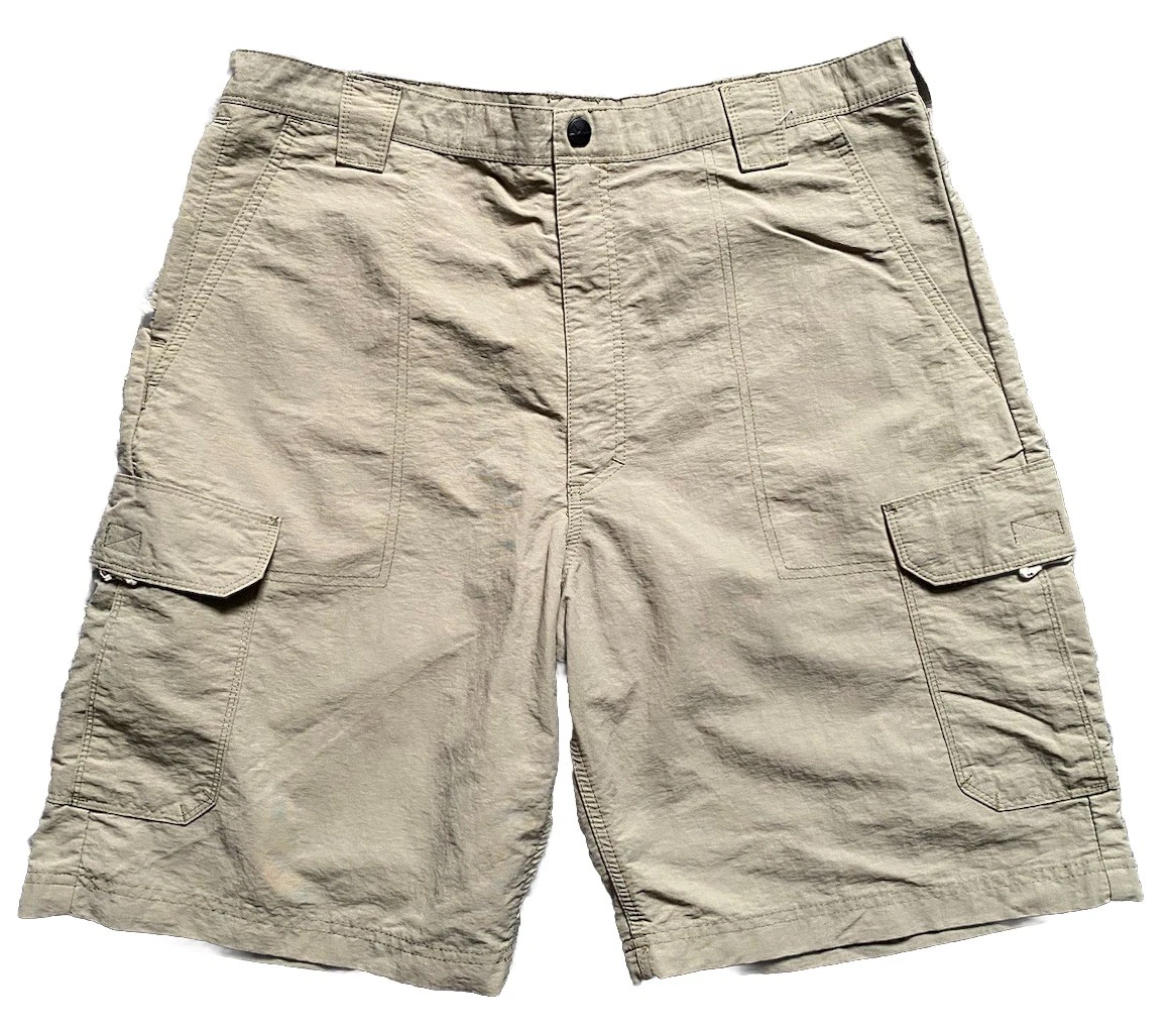 Wrangler Cargo Shorts Size W38 Large L Mens Walking Hiking Outdoor Beige VGC