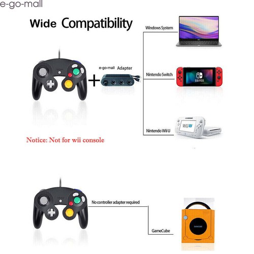 2 Pack Wired Gamecube Rumble Controller Gamepad for Nintendo GameCube Console - Picture 9 of 91