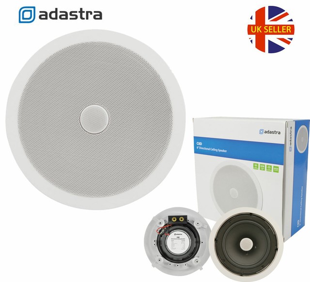 4 X Adastra 8 Inch Ceiling Speakers With Directional Tweeters Cd8 952 543