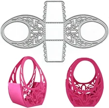 3D Flower Basket Cutting Dies Die Cuts for Card Making, Three Dimensional Flower