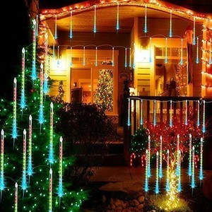 Luci Di Natale A Stella.Luci Di Natale Da Esterno Led Effetto Pioggia Stella Cadente Meteoriti Tubo Ebay