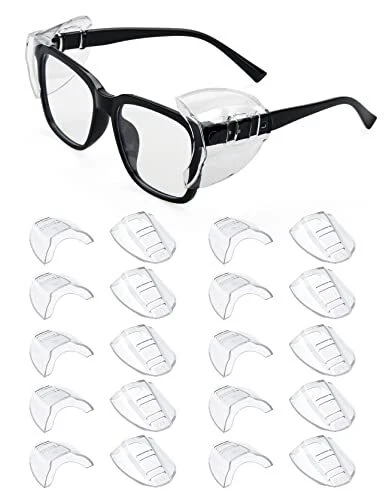 10 pares de anteojos protectores laterales transparentes y