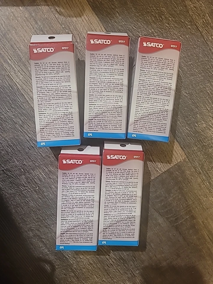 5 SATCO S7217 13W Mini Spiral 2700K CFL LampT2 60W Equal TCP 4T213 Replacement - Image 2 of 4