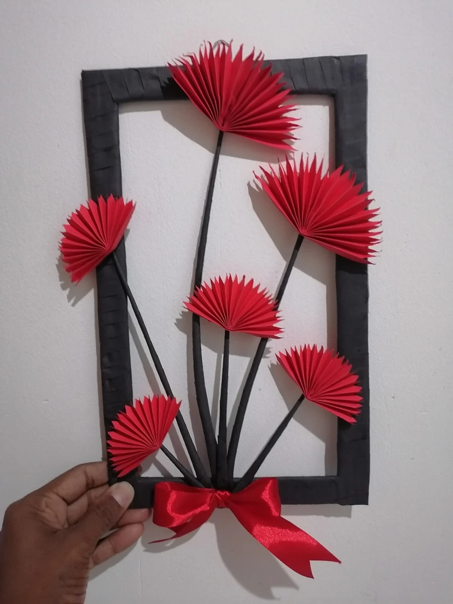 Paper Flower Decoration Handmade Framed Wall Hanging Home D cor