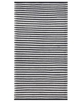 Teppich LäUfer Baumwolle Blau / Weiß Streifenmuster 80 X 150 Cm Modern Sofulu