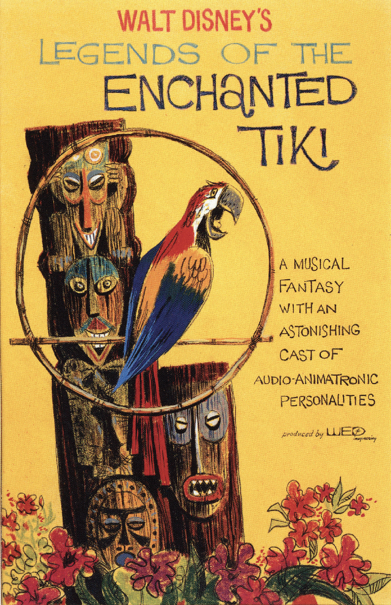 Disney Enchanted Tiki Room Retro Art Print 13x19 Satin Finish Poster  