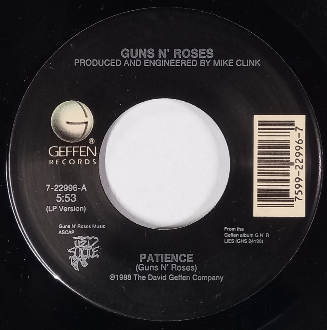 GUNS N' ROSES: Patience / Rocket Queen GEFFEN RECORDS 7