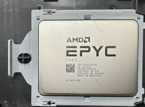 Processeur AMD EPYC 7663 Milan 56 Cœurs 2.0GHz SP3 - Pour Serveur (ref: 100-000000318)