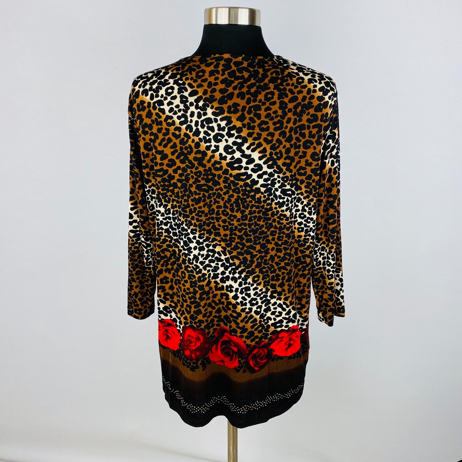 Studio Works Womens Medium M Patchwork Floral Ani… - image 7