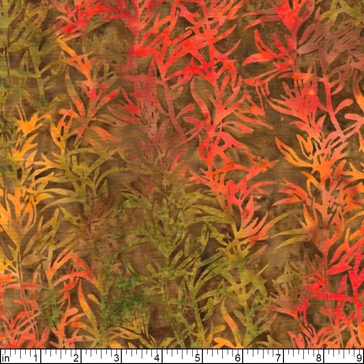 Island Batik - Earthly Greens - Rosemary - Brown Jute, Fabric BTY - Image 2 of 4