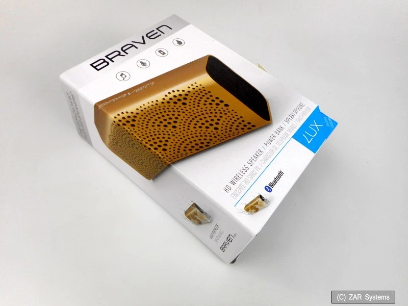 Braven BLUXLBP Lux Lautsprecher tragbar, drahtlos in gold, DEFEKT, NOT OK, LESEN