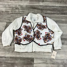 Vintage Lavon Nylon Tracksuit Jacket L King Queen Cards Lined Faux Vest Poker