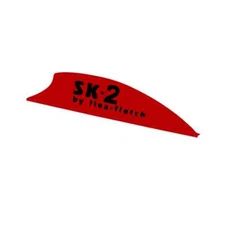 Flex Fletch Silent Knight 2" Flex2 Vanes 39 Pack - REAL RED